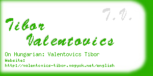 tibor valentovics business card